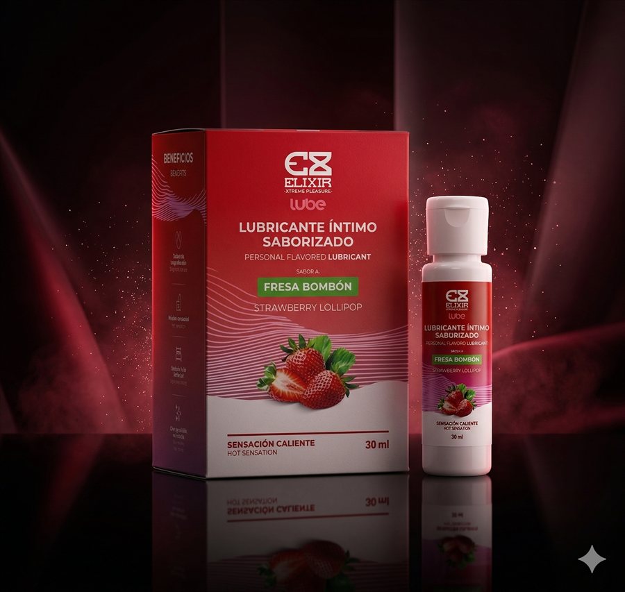 Lubricantes de Sabores Elixir: fresa, coco y chicle